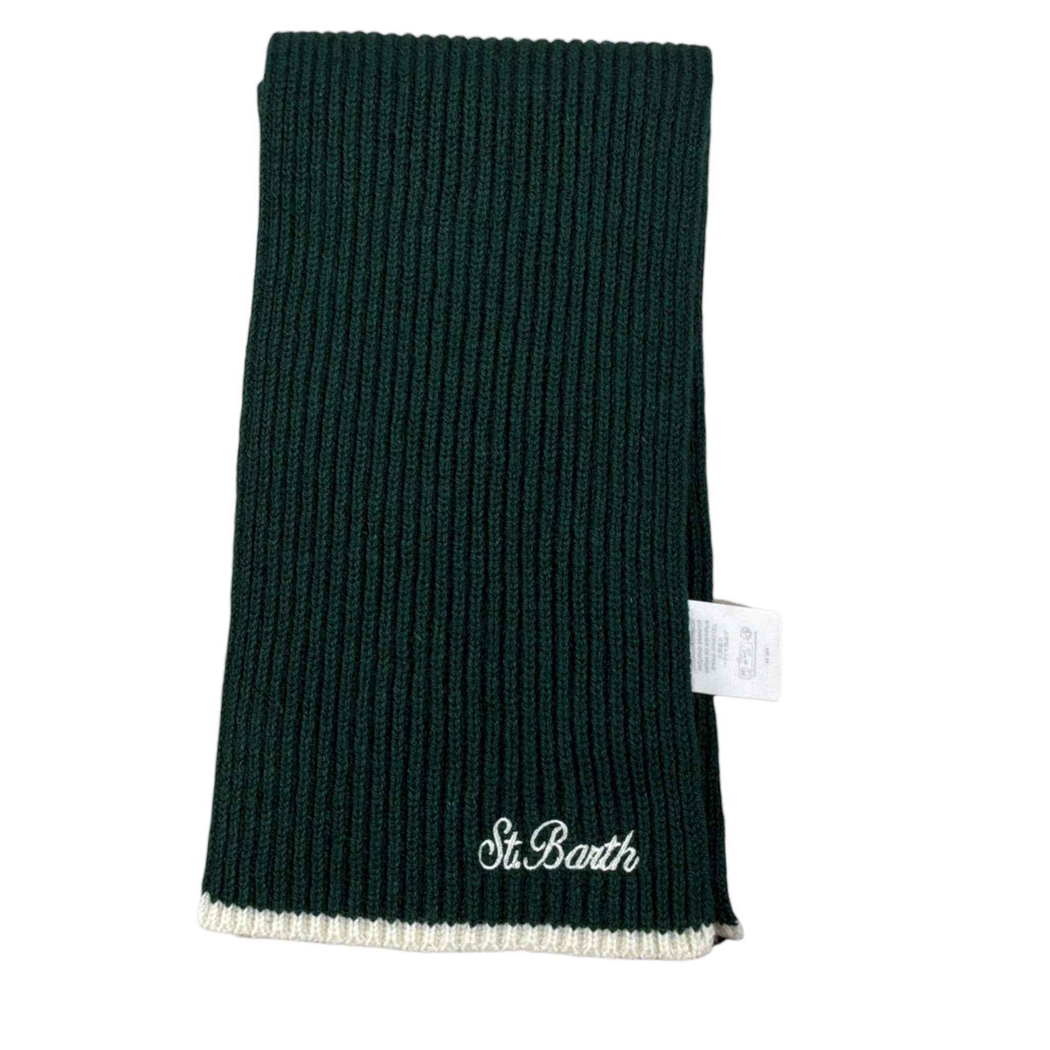 Saint Barth Sciarpa tinta unita con Stampa Verde per Bambino BERGBRITISH VERDE SAINT BARTH 