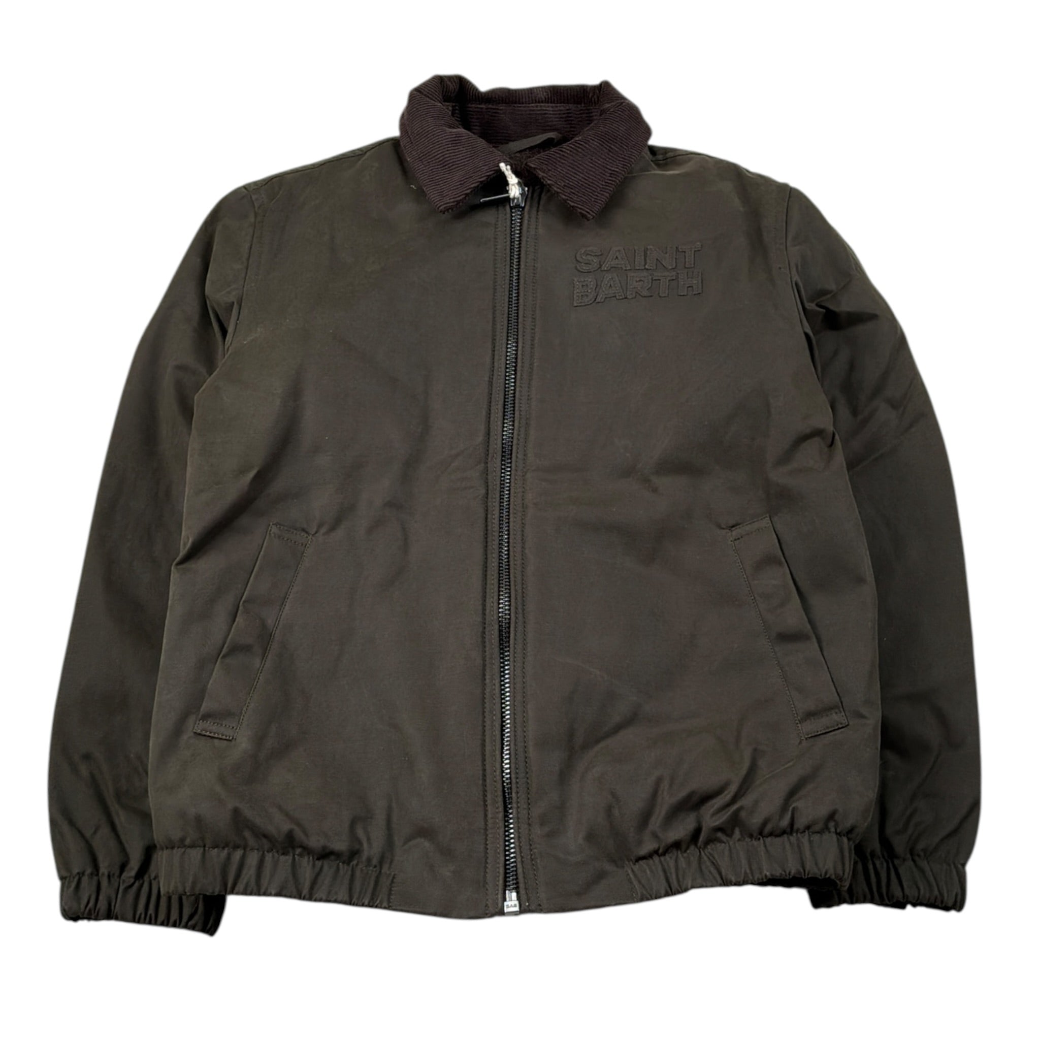Saint Barth Giubbino tinta unita con Zip Verde per Bambino BIRDIE VERDE SAINT BARTH 