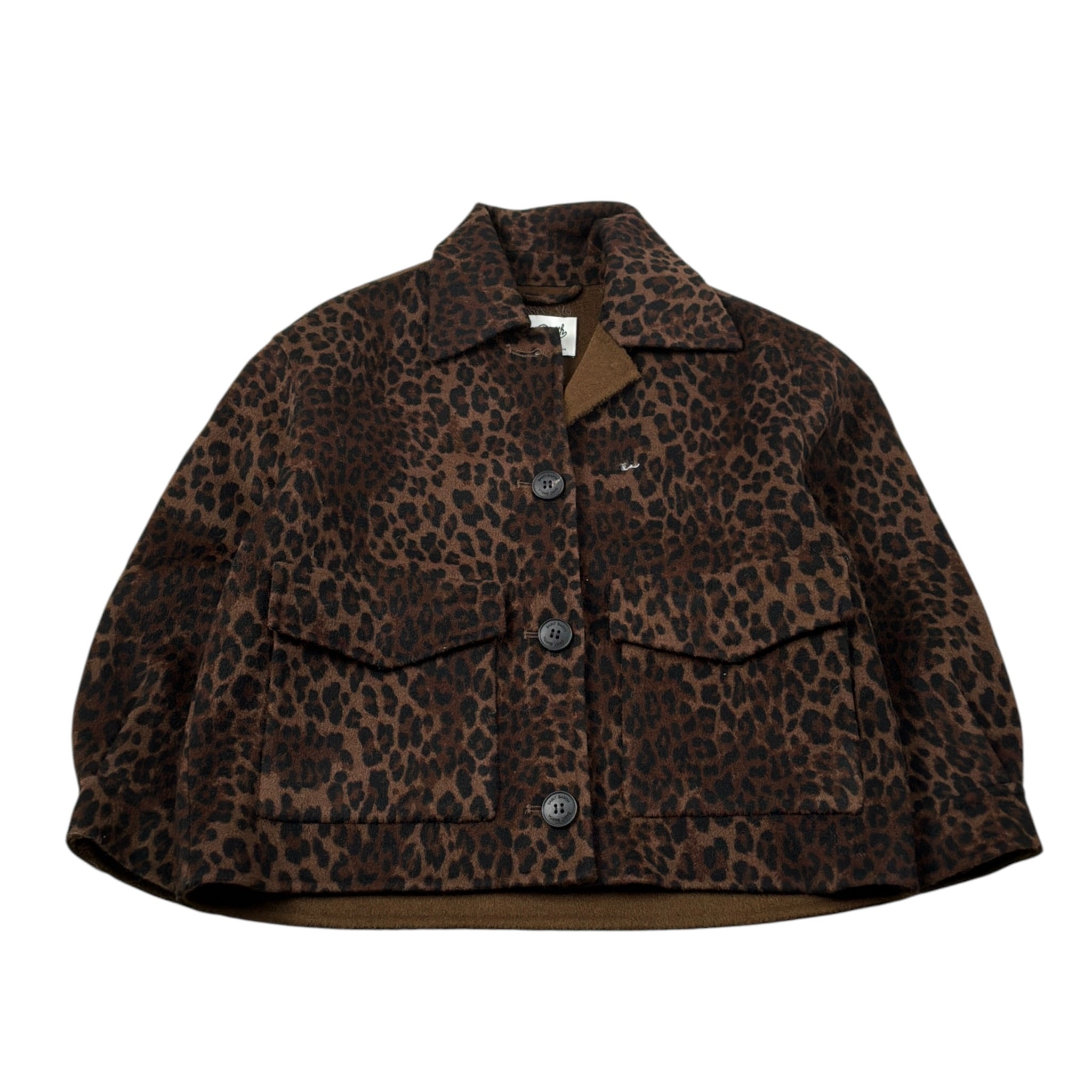 Saint Barth Cappotto Corto tinta unita Fantasia Maculata Marrone per Bambina BONNIBELL MARRONE SAINT BARTH 