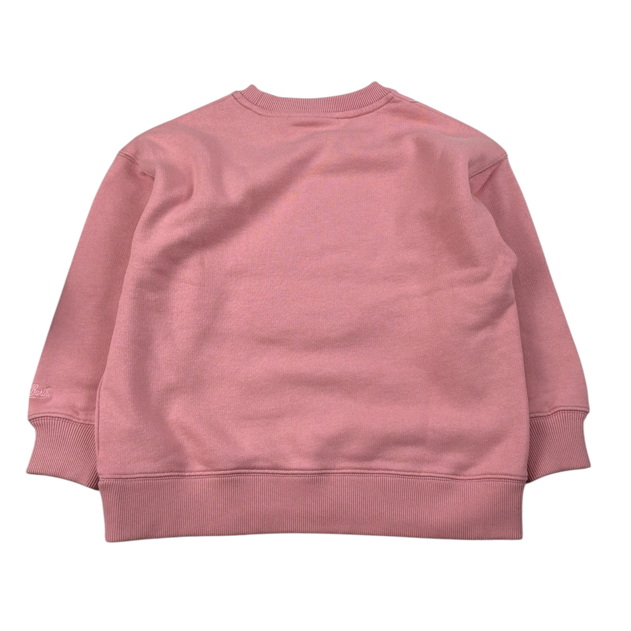 Saint Barth Felpa Girocollo tinta unita con Stampa Rosa per Bambina BRIONYTRUDI ROSA SAINT BARTH 
