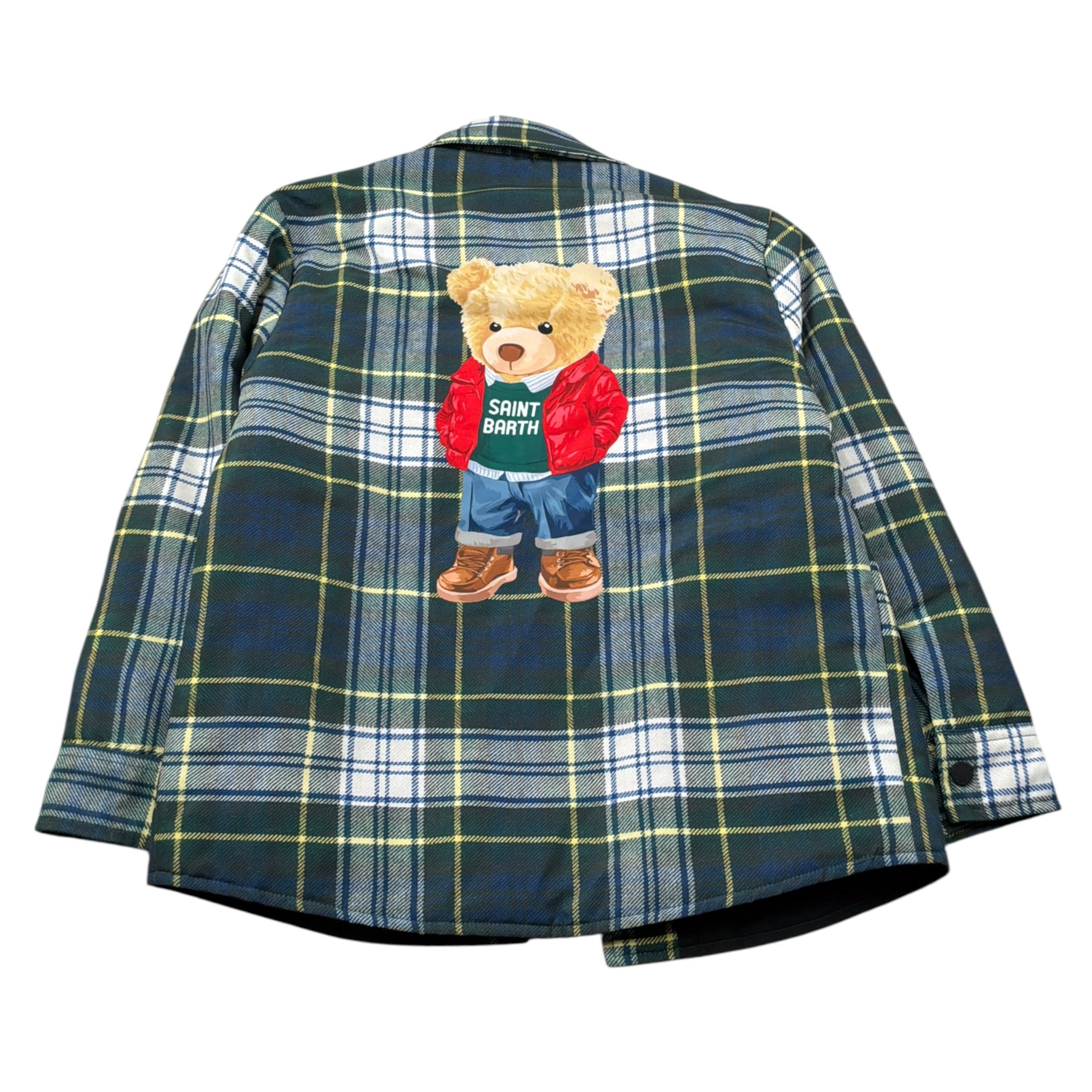 Saint Barth Giubbino Stampa Fantasia Modello Camicia Verde per Bambino CHALETJR VERDE SAINT BARTH 