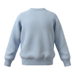Saint Barth Maglia Girocollo tinta unita con Stampa Azzurro per Bambino DADCARD AZZURRO SAINT BARTH 