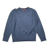 Saint Barth Maglia Girocollo tinta unita con Logo Blu per Bambina DENIMDIXON BLU SAINT BARTH 