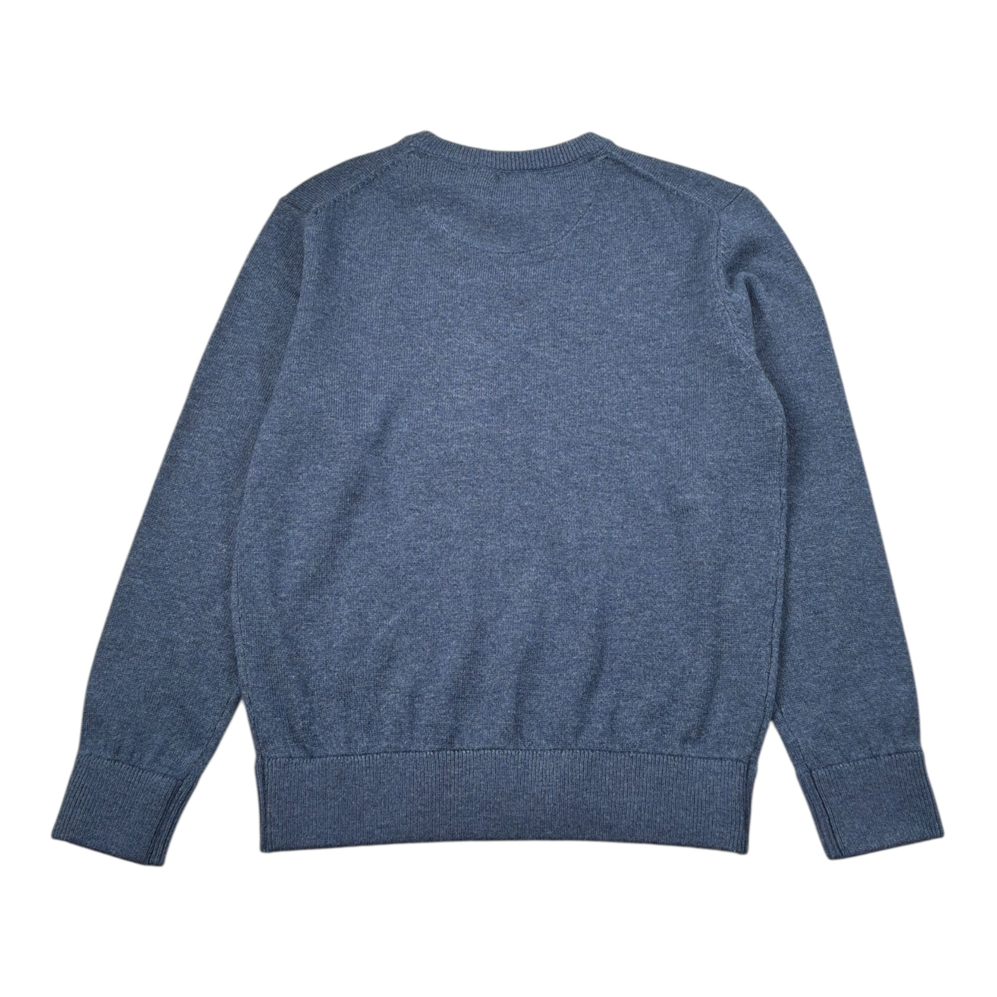 Saint Barth Maglia Girocollo tinta unita con Logo Blu per Bambina DENIMDIXON BLU SAINT BARTH 