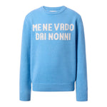 Saint Barth Maglia tinta unita con Stampa Azzurro per Bambino DOU000101635I AZZURRO SAINT BARTH 
