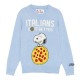 Saint Barth Maglia tinta unita con Stampa Azzurro per Bambino DOU000101673I AZZURRO SAINT BARTH 