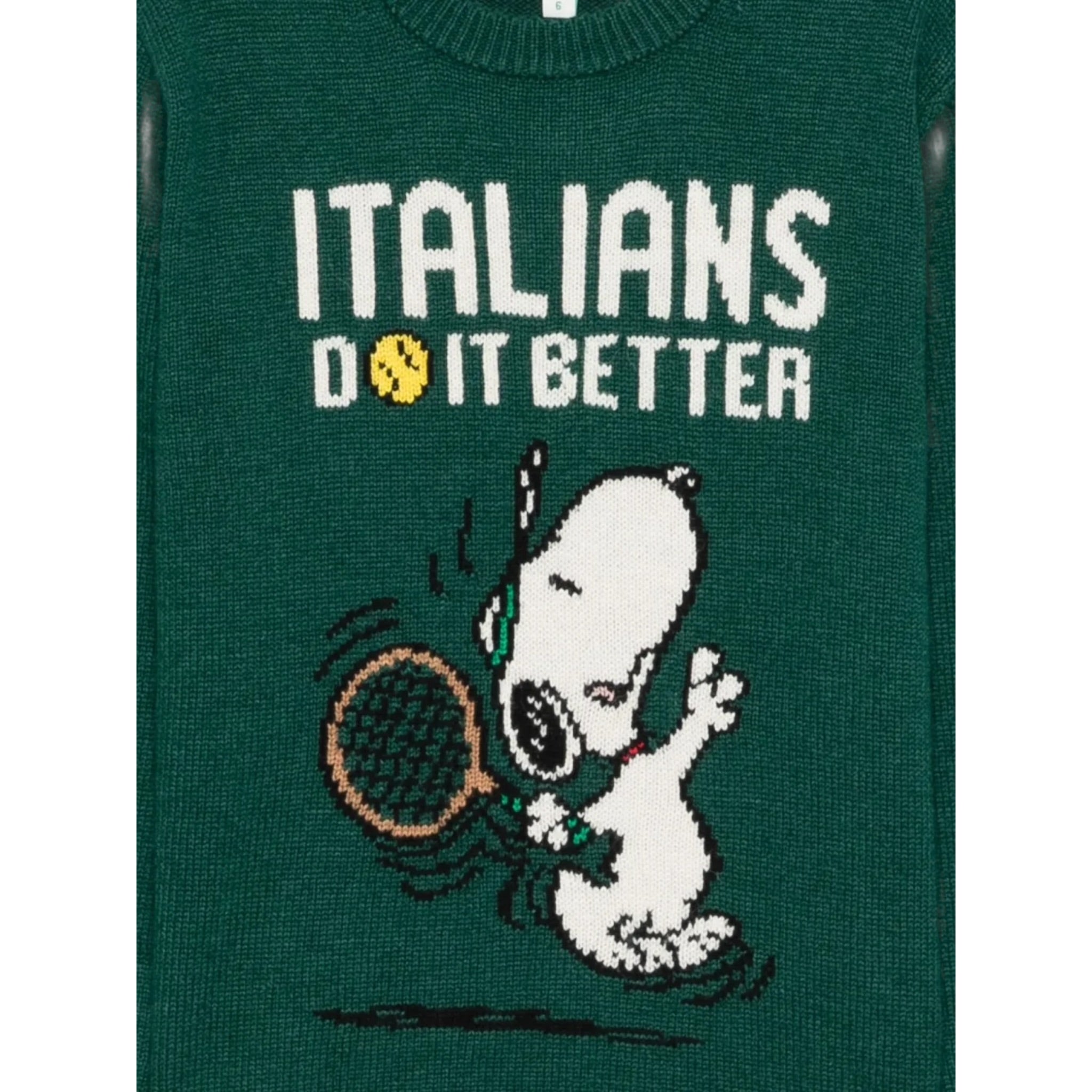 Saint Barth Maglia tinta unita con Stampa Verde per Bambino DOU000101675I VERDE SAINT BARTH 