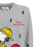 Saint Barth Maglia tinta unita con Stampa Grigio per Bambino DOU000101681LJ GRIGIO SAINT BARTH 