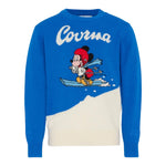 Saint Barth Maglia Girocollo Bicolore con Stampa Blu per Bambino DOU000600084I BLU SAINT BARTH 