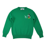 Saint Barth Maglia tinta unita con Stampa Verde per Bambino DOU00211 VERDE SAINT BARTH 