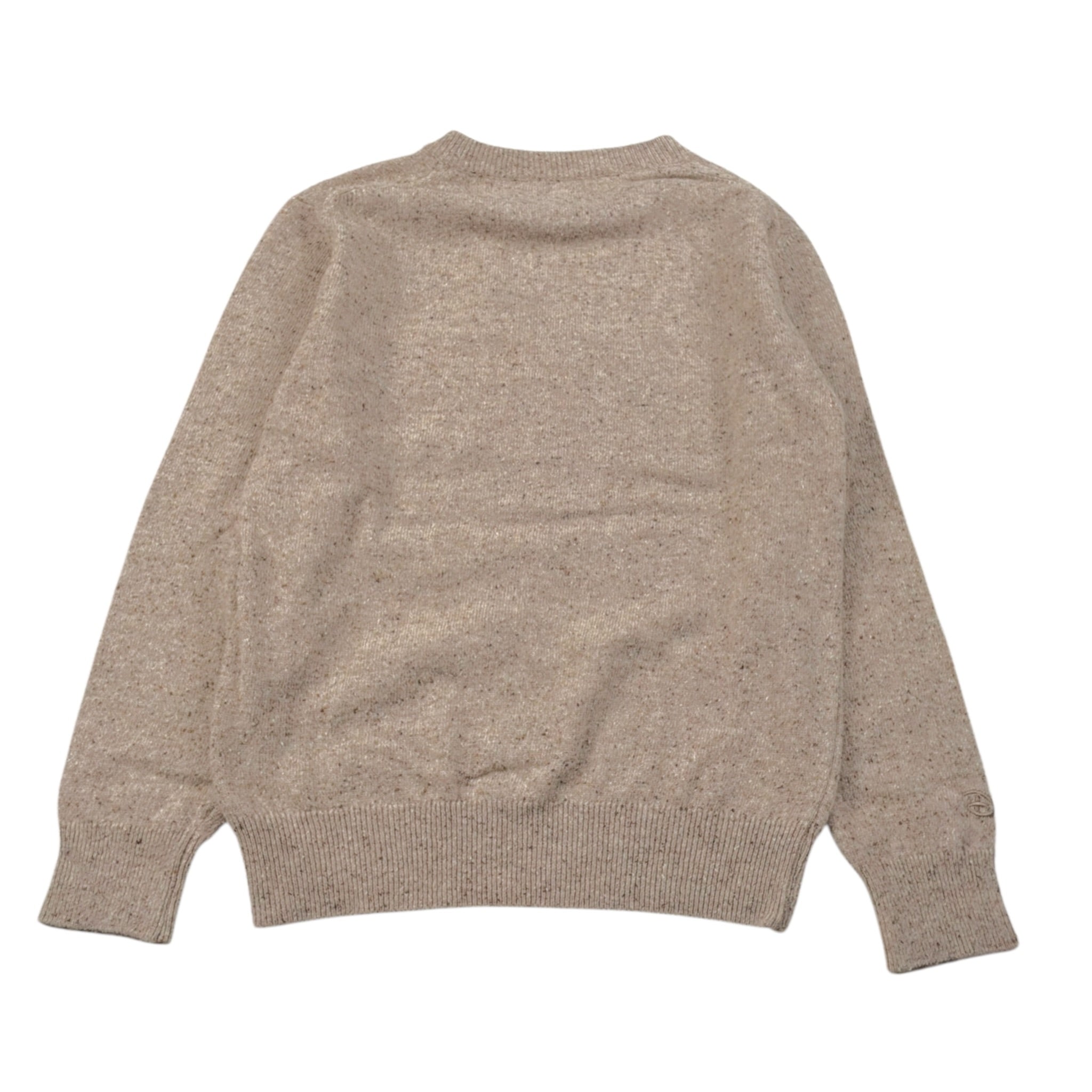 Saint Barth Maglia Girocollo tinta unita con Stampa Beige per Bambina DOUGLASDONEGAL BEIGE SAINT BARTH 