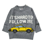 Saint Barth Maglia tinta unita con Ricamo Grigio per Neonato DOUGLASS GRIGIO SAINT BARTH 