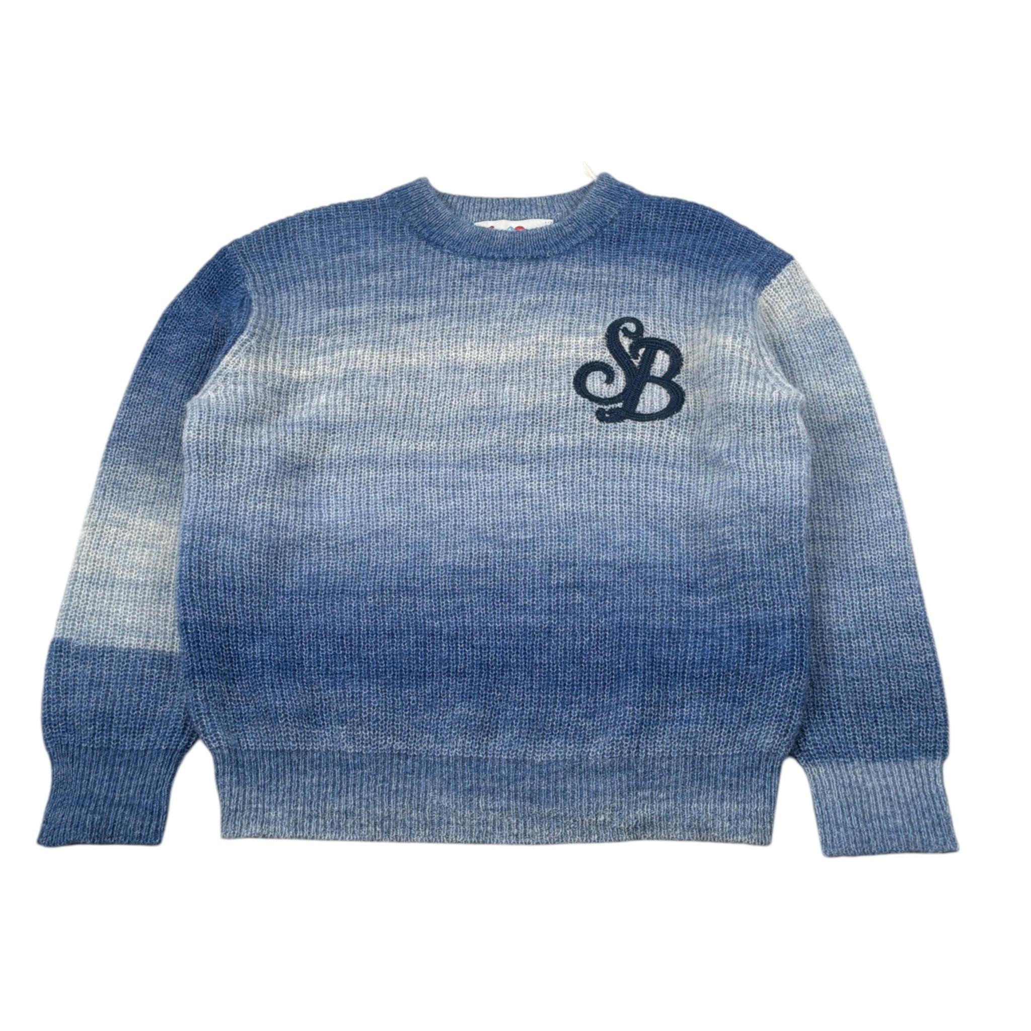 Saint Barth Maglia Girocollo con Stampa Blu per Bambina DUSK BLU SAINT BARTH 