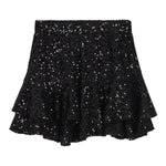 Saint Barth Gonna tinta unita con Paillettes Nero per Bambina EIV003 NERO SAINT BARTH 
