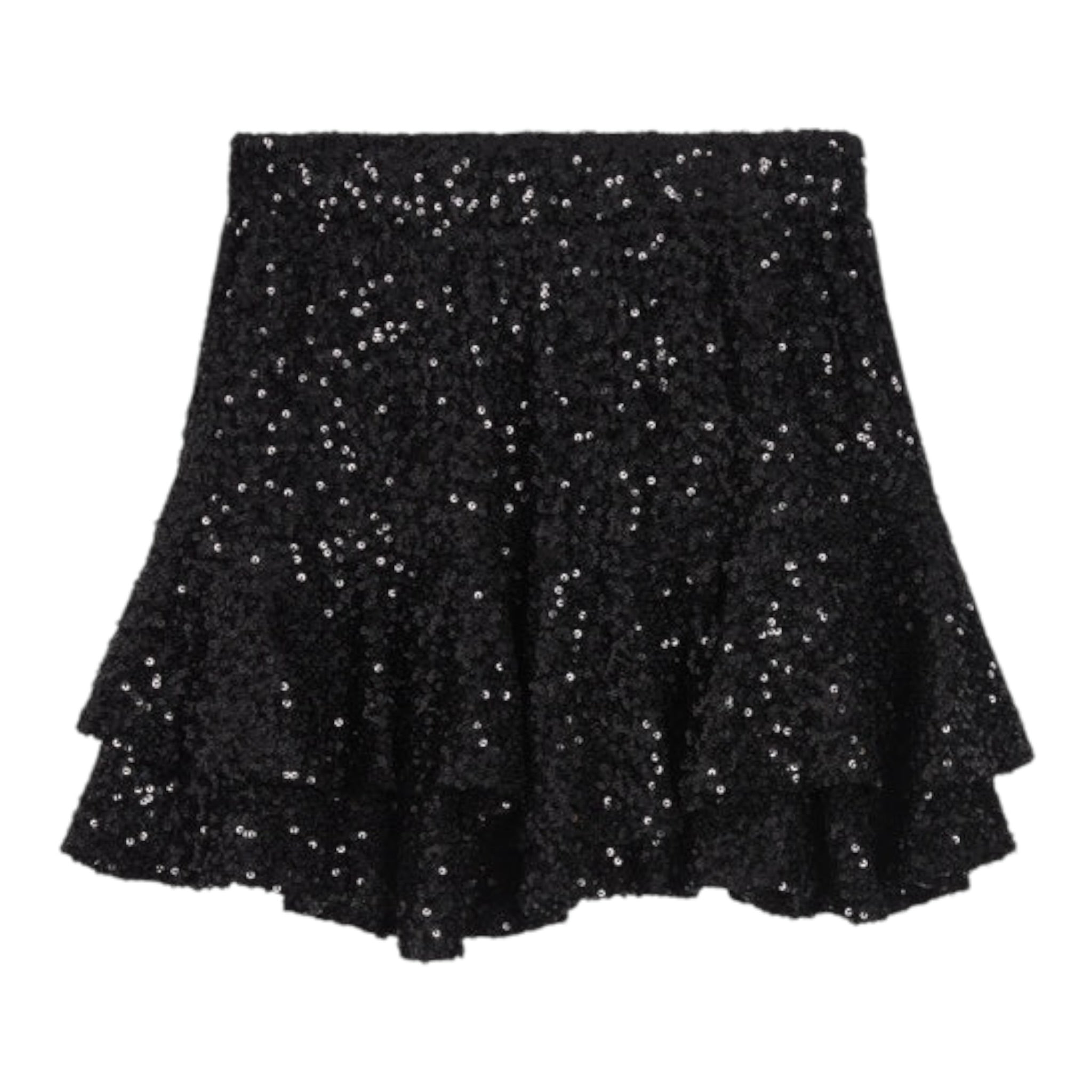 Saint Barth Gonna tinta unita con Paillettes Nero per Bambina EIV003 NERO SAINT BARTH 
