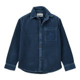Saint Barth Camicia tinta unita In Velluto Blu per Bambino ELWOOD BLU SAINT BARTH 