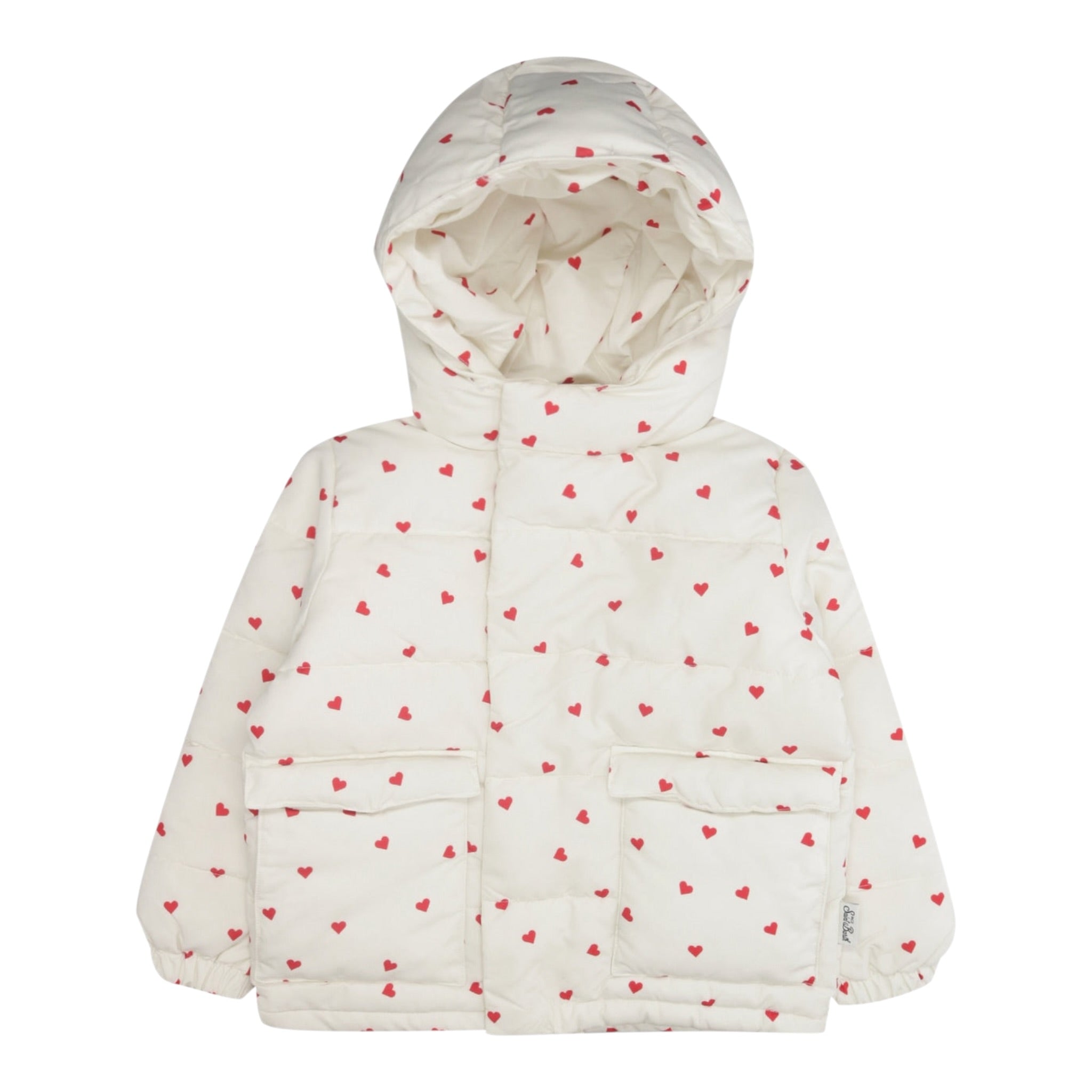 Saint Barth Giubbino tinta unita con Cappuccio Panna per Neonata GEN0001 PANNA SAINT BARTH 