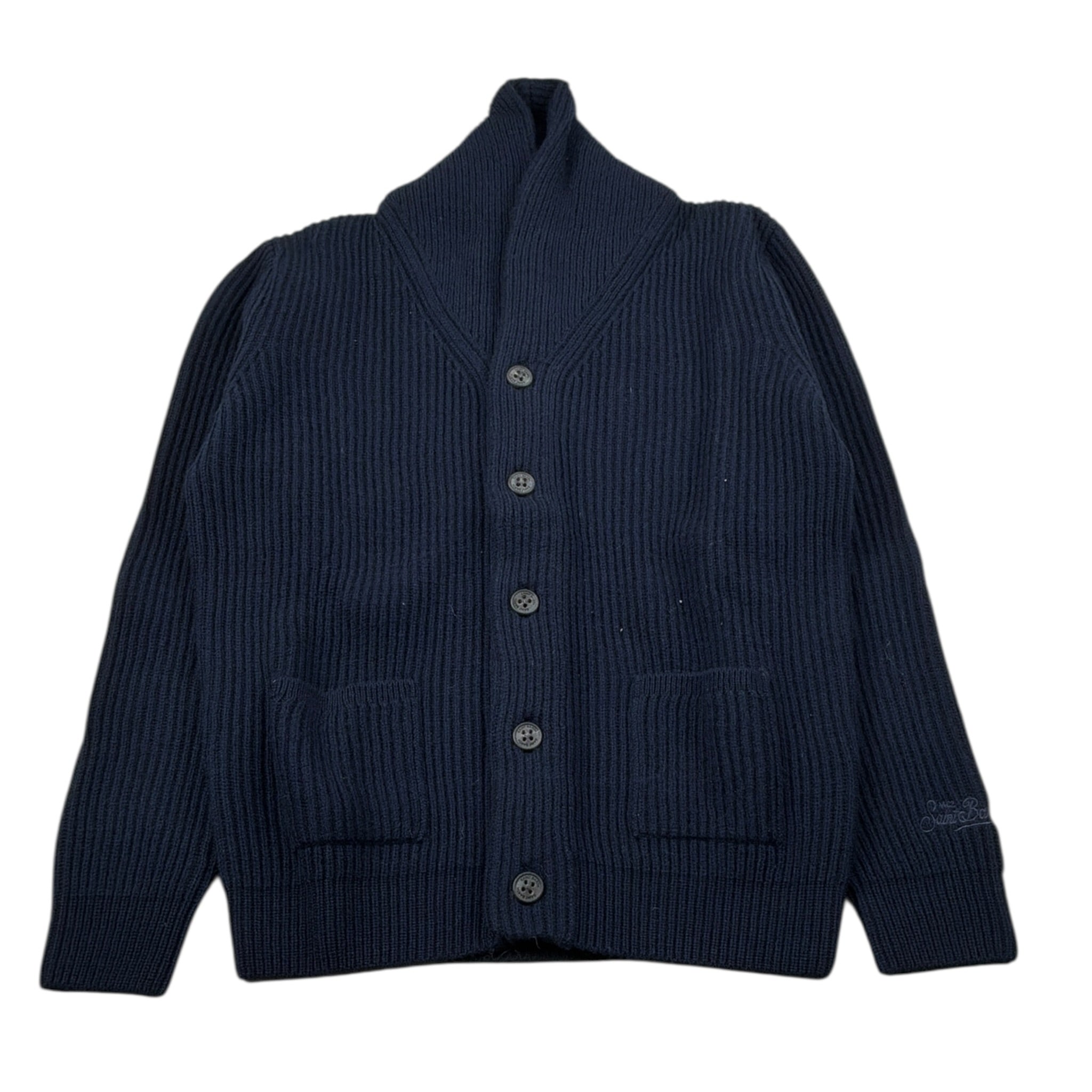 Saint Barth Cardigan tinta unita Blu per Bambino GLAS002 BLU SAINT BARTH 