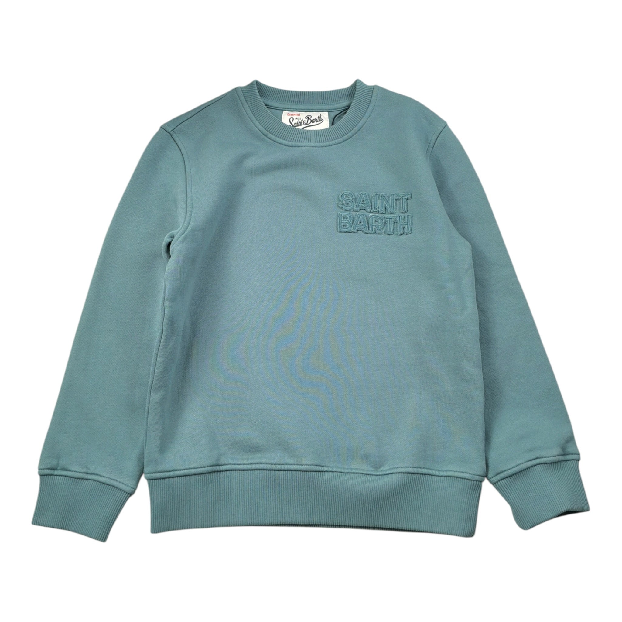 Saint Barth Felpa tinta unita Girocollo Verde per Bambino HULTOOON VERDE SAINT BARTH 