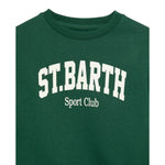 Saint Barth Felpa tinta unita con Stampa Verde per Bambino HUT00040040I VERDE SAINT BARTH 