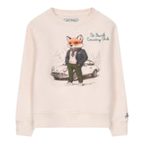 Saint Barth Felpa Chiusa Girocollo tinta unita con Stampa Panna per Bambino HUT000401035I PANNA SAINT BARTH 