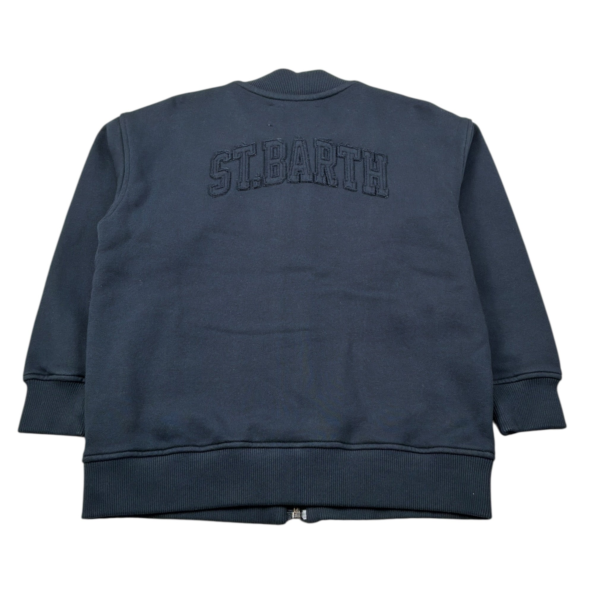 Saint Barth Felpa con Zip tinta unita Blu per Bambino JACKSON BLU SAINT BARTH 