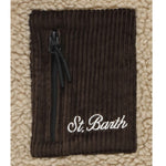 Saint Barth Giubbino tinta unita con Zip Modello Teddy Beige per Bambino KEY0005 BEIGE SAINT BARTH 