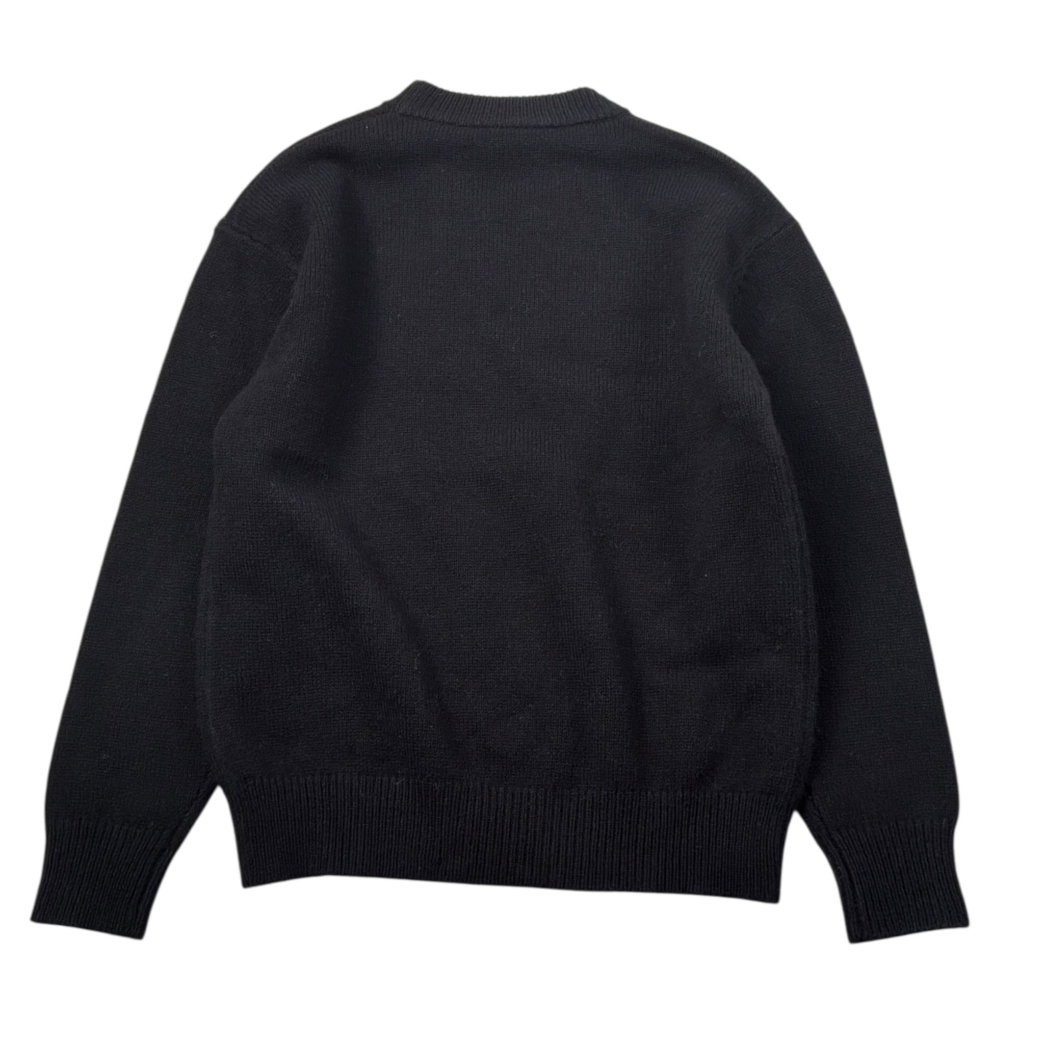 Saint Barth Maglia Girocollo tinta unita con Logo Nero per Bambina KYLASTBA NERO SAINT BARTH 