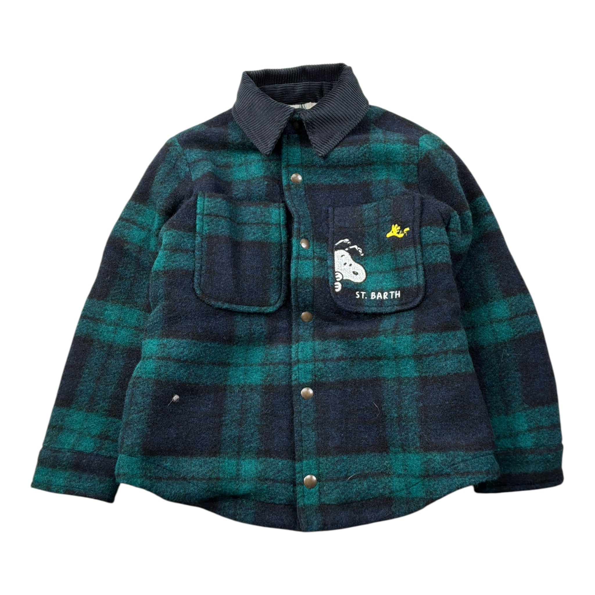 Saint Barth Giubbino Bicolore con Fantasia A Quadri Verde per Bambino LANDECK VERDE SAINT BARTH 