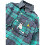 Saint Barth Giubbino Bicolore con Fantasia A Quadri Verde per Bambino LANDECK VERDE SAINT BARTH 