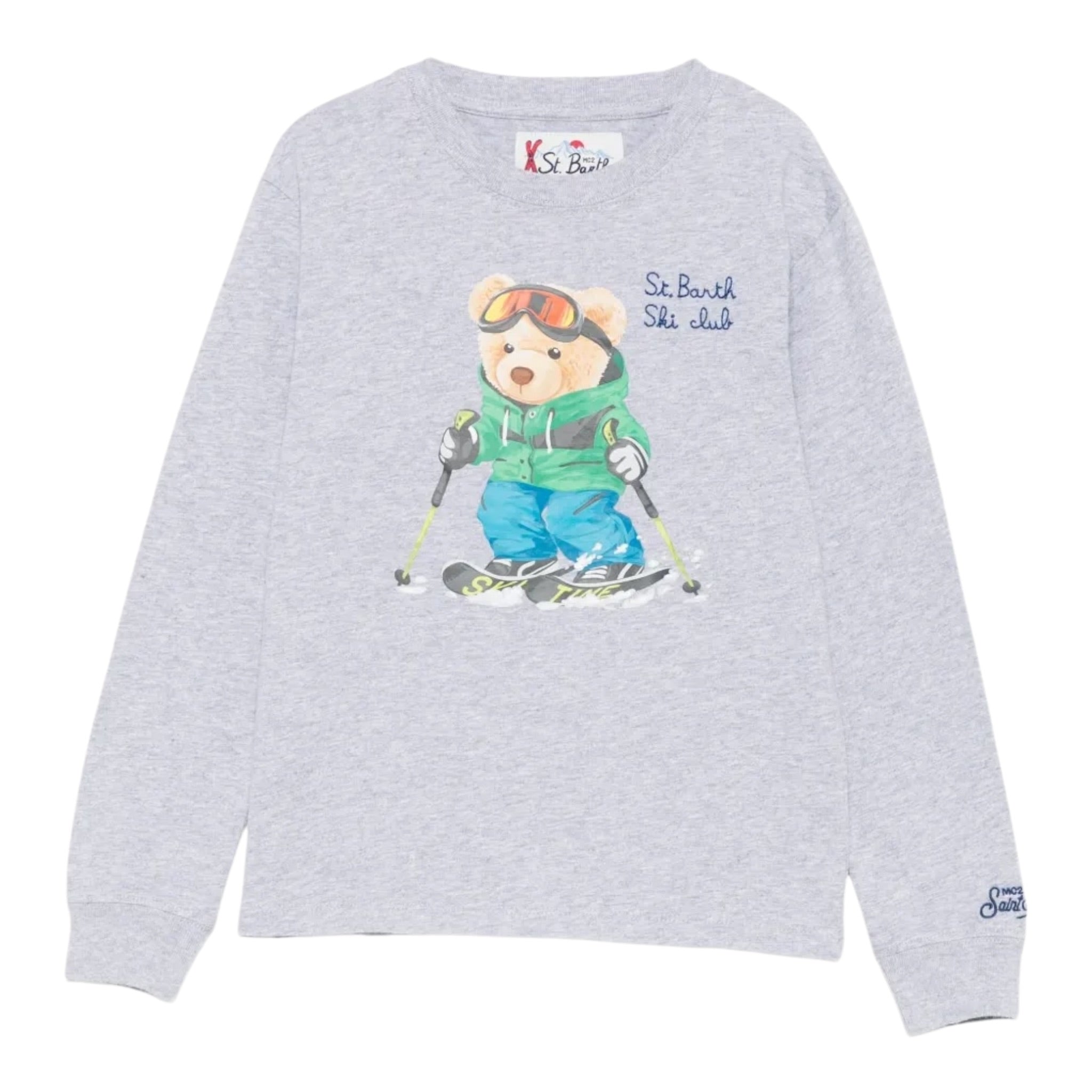 Saint Barth Shirt Girocollo tinta unita Grigio per Bambino LUT0005 GRIGIO SAINT BARTH 