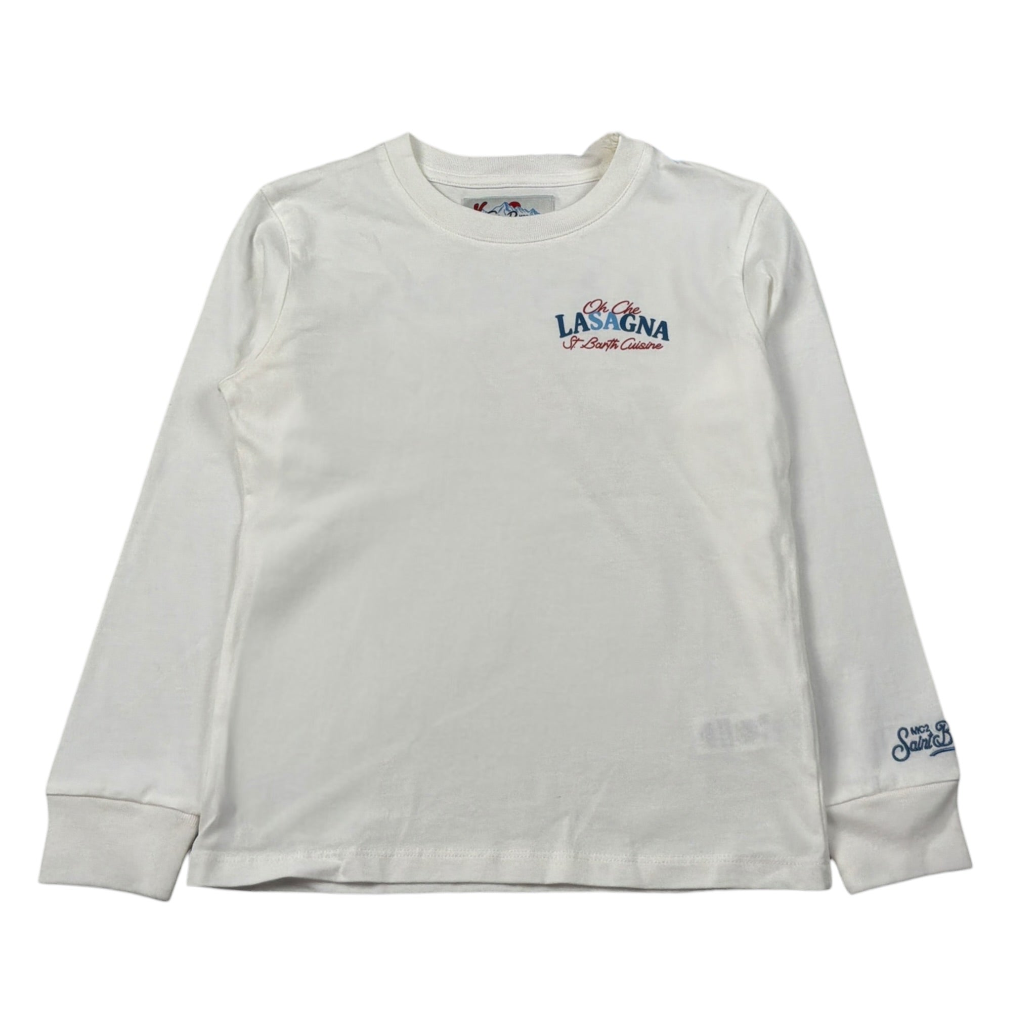 Saint Barth Shirt Girocollo tinta unita con Stampa Bianco per Bambino LUTONX BIANCO SAINT BARTH 