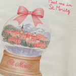 Saint Barth Felpa Girocollo tinta unita con Stampa Panna per Bambina MEETME PANNA SAINT BARTH 