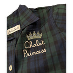 Saint Barth Camicia tinta unita con Fantasia A Quadri Verde per Bambina MEREDITH VERDE SAINT BARTH 