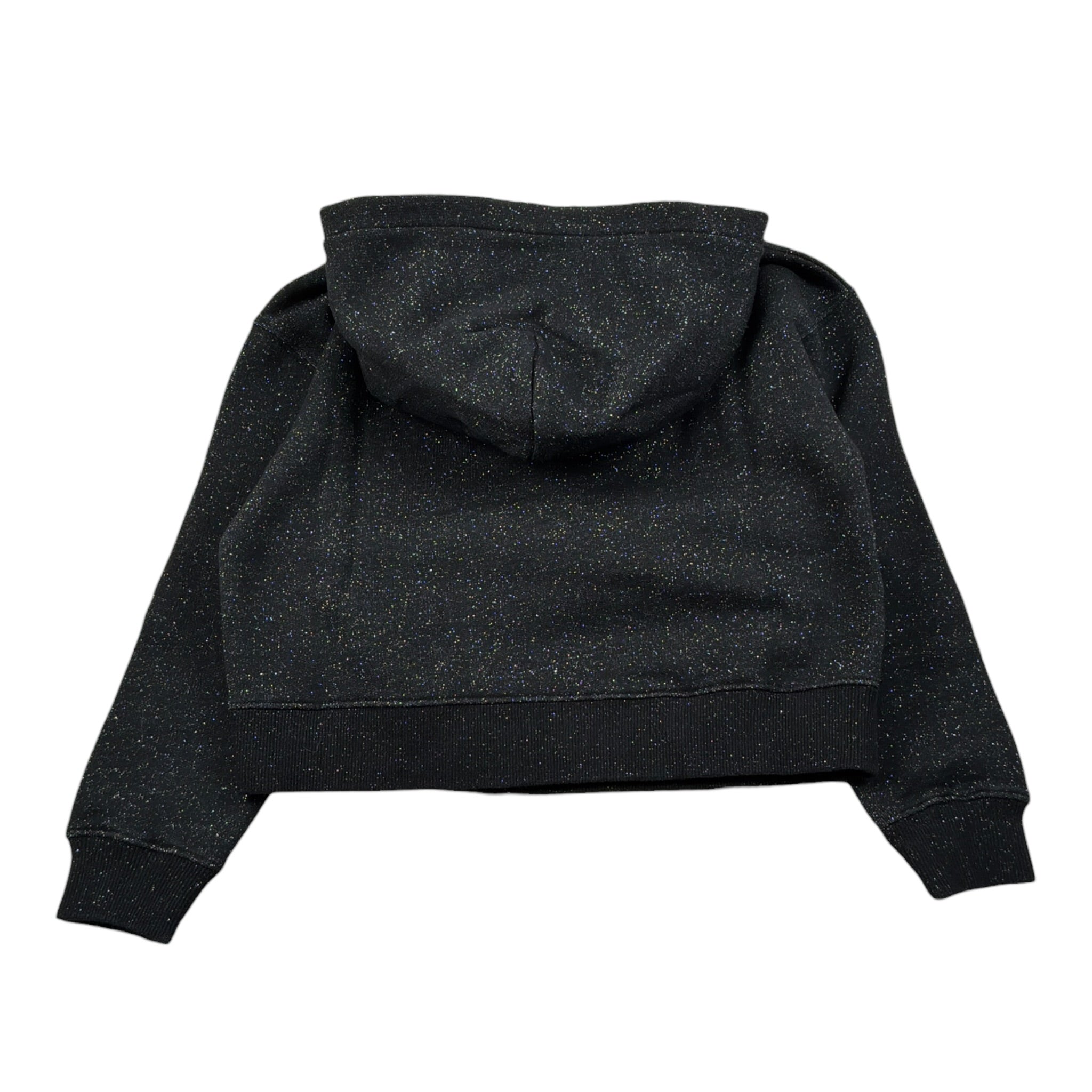 Saint Barth Felpa Tinta con Cappuccio In Lurex Nero per Bambina MIND0006 NERO SAINT BARTH 