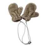 Saint Barth Guanti In Pelliccia tinta unita Beige per Bambina MUFFY BEIGE SAINT BARTH 