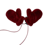 Saint Barth Guanti In Pelliccia tinta unita Rosso per Bambina MUFFY ROSSO SAINT BARTH 