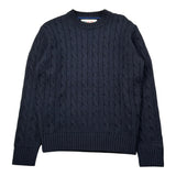 Saint Barth Maglia Girocollo tinta unita con Trecce Blu per Bambino NIGHTBLUE BLU SAINT BARTH 