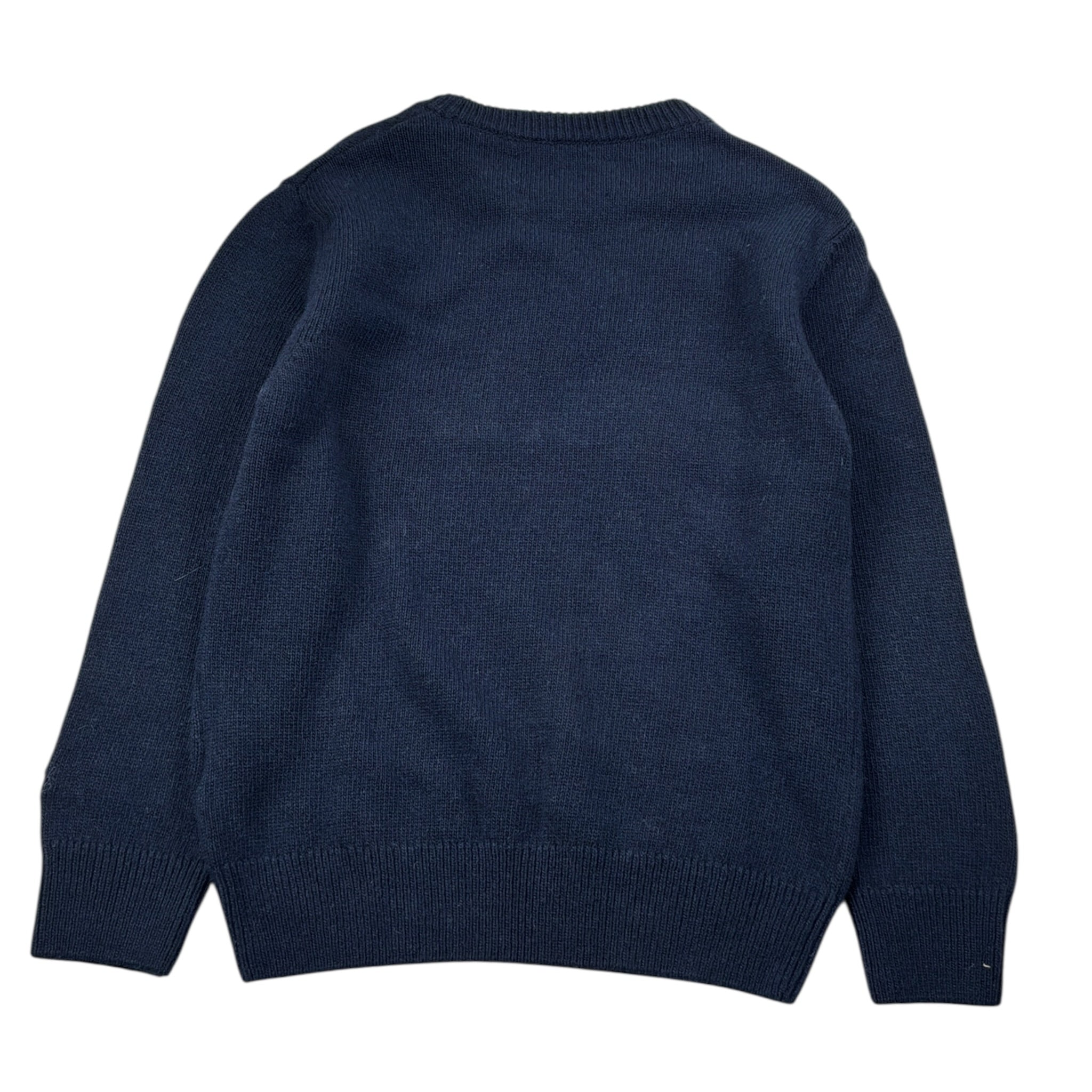 Saint Barth Maglia Girocollo tinta unita con Stampa Blu per Bambino NONCOLPA BLU SAINT BARTH 