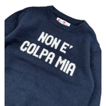 Saint Barth Maglia Girocollo tinta unita con Stampa Blu per Bambino NONCOLPA BLU SAINT BARTH 