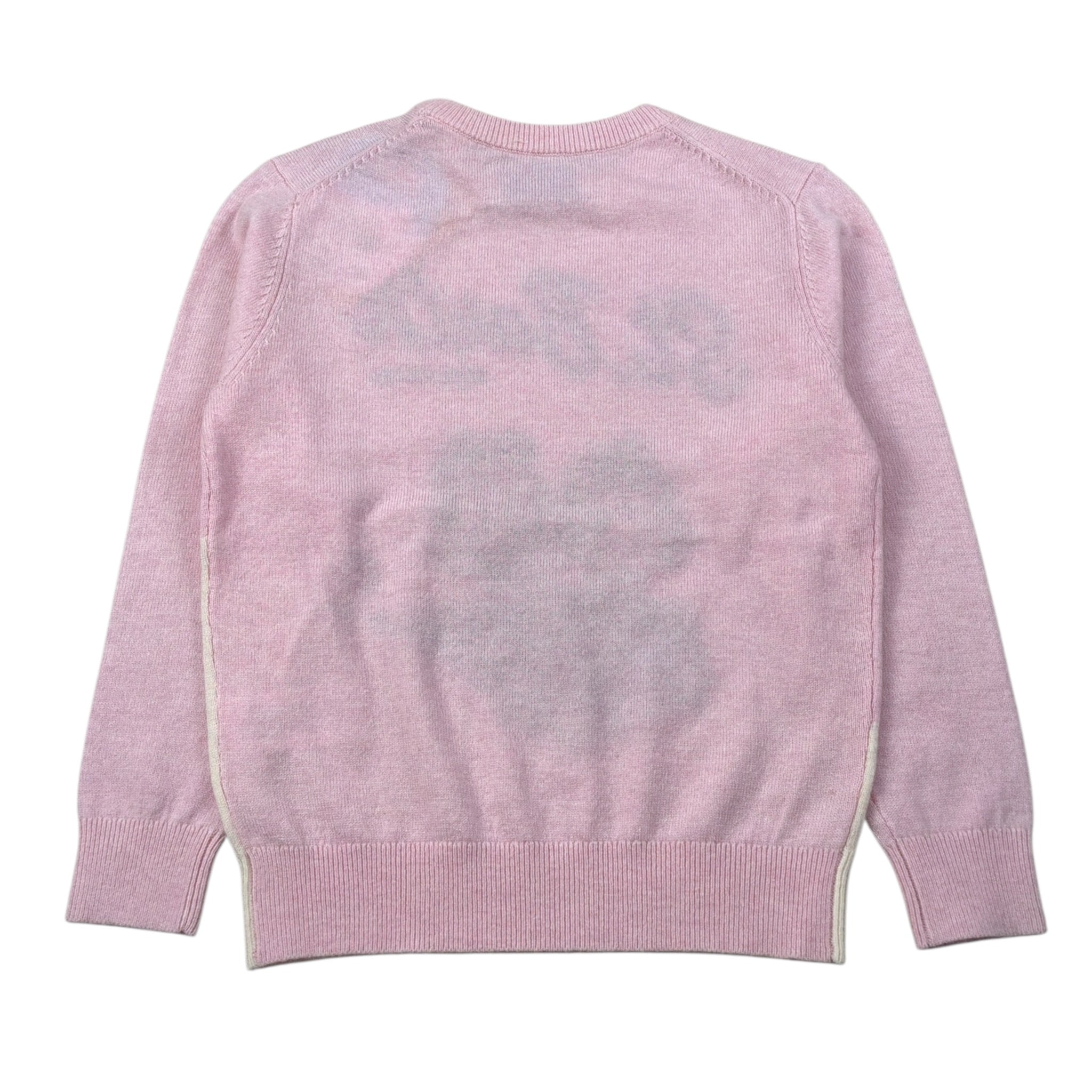 Saint Barth Maglia Girocollo tinta unita con Logo Rosa per Bambina PEATUNS ROSA SAINT BARTH 