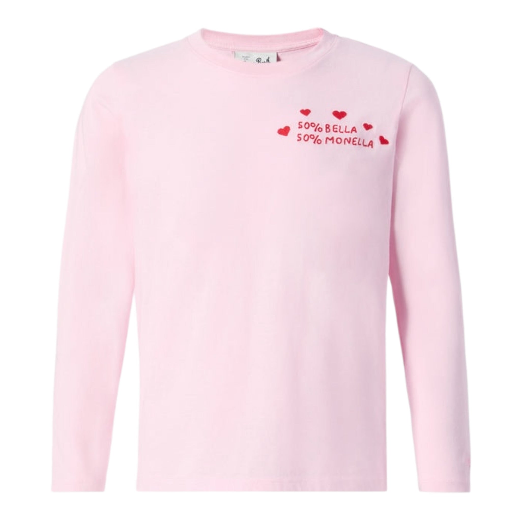 Saint Barth Shirt Girocollo tinta unita con Stampa Rosa per Bambina PENN00101278I ROSA SAINT BARTH 