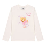 Saint Barth Shirt Girocollo tinta unita con Stampa Bianco per Bambina PENN001 BIANCO SAINT BARTH 