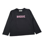 Saint Barth Shirt Girocollo tinta unita con Stampa Nero per Bambina PENNYBADDIE NERO SAINT BARTH 