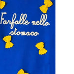 Saint Barth Maglia tinta unita con Stampa Cobalto per Bambina PRC000102378I COBALTO SAINT BARTH 