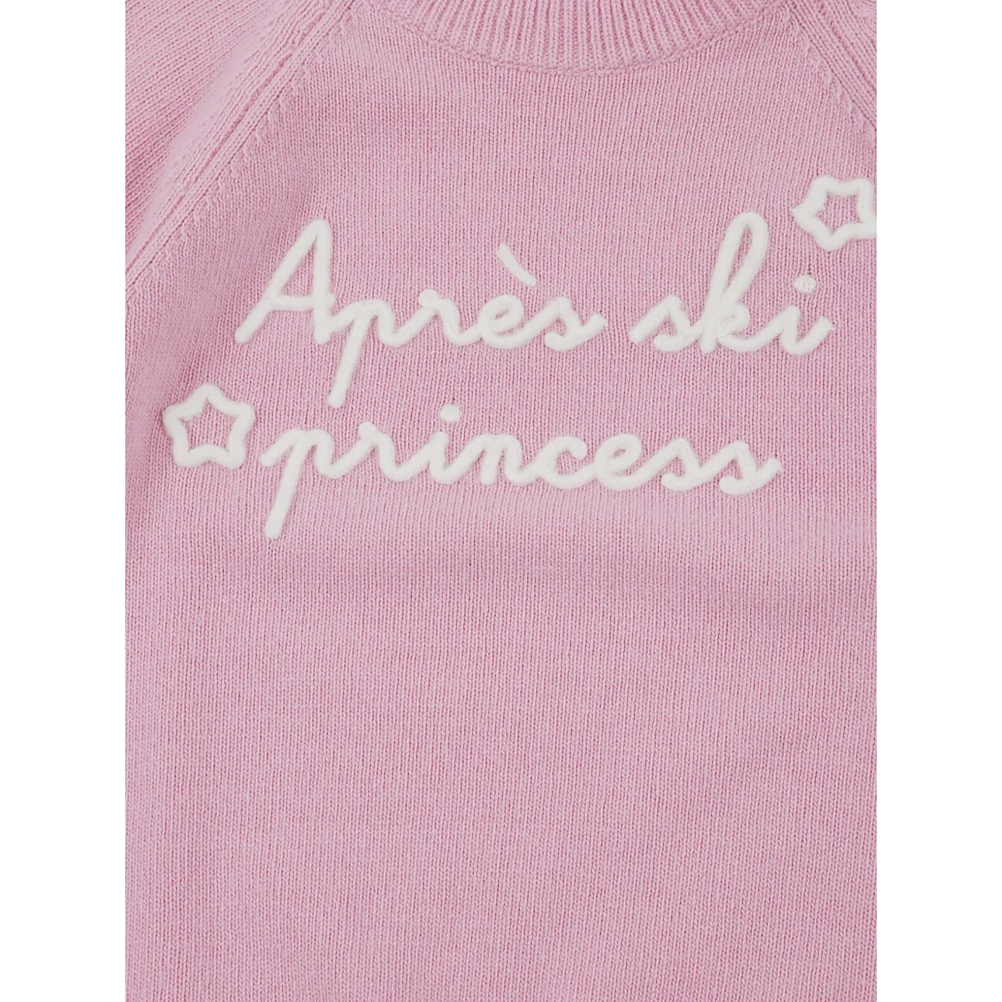 Saint Barth Maglia tinta unita con Stampa Rosa per Bambina PRC0014 ROSA SAINT BARTH 