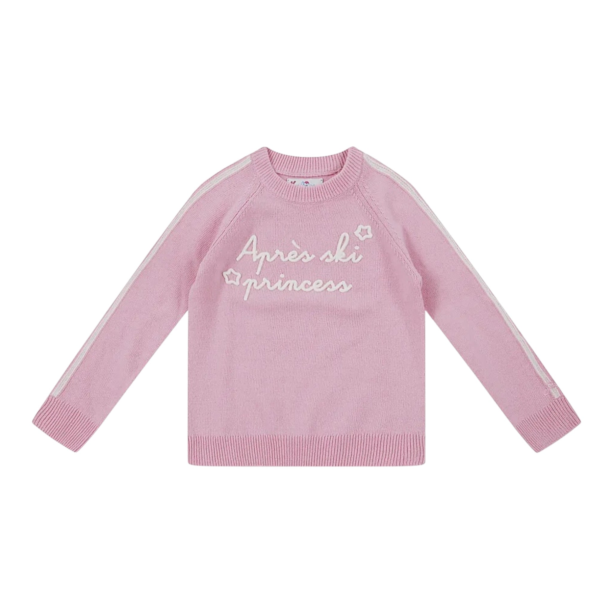 Saint Barth Maglia tinta unita con Stampa Rosa per Bambina PRC0014 ROSA SAINT BARTH 