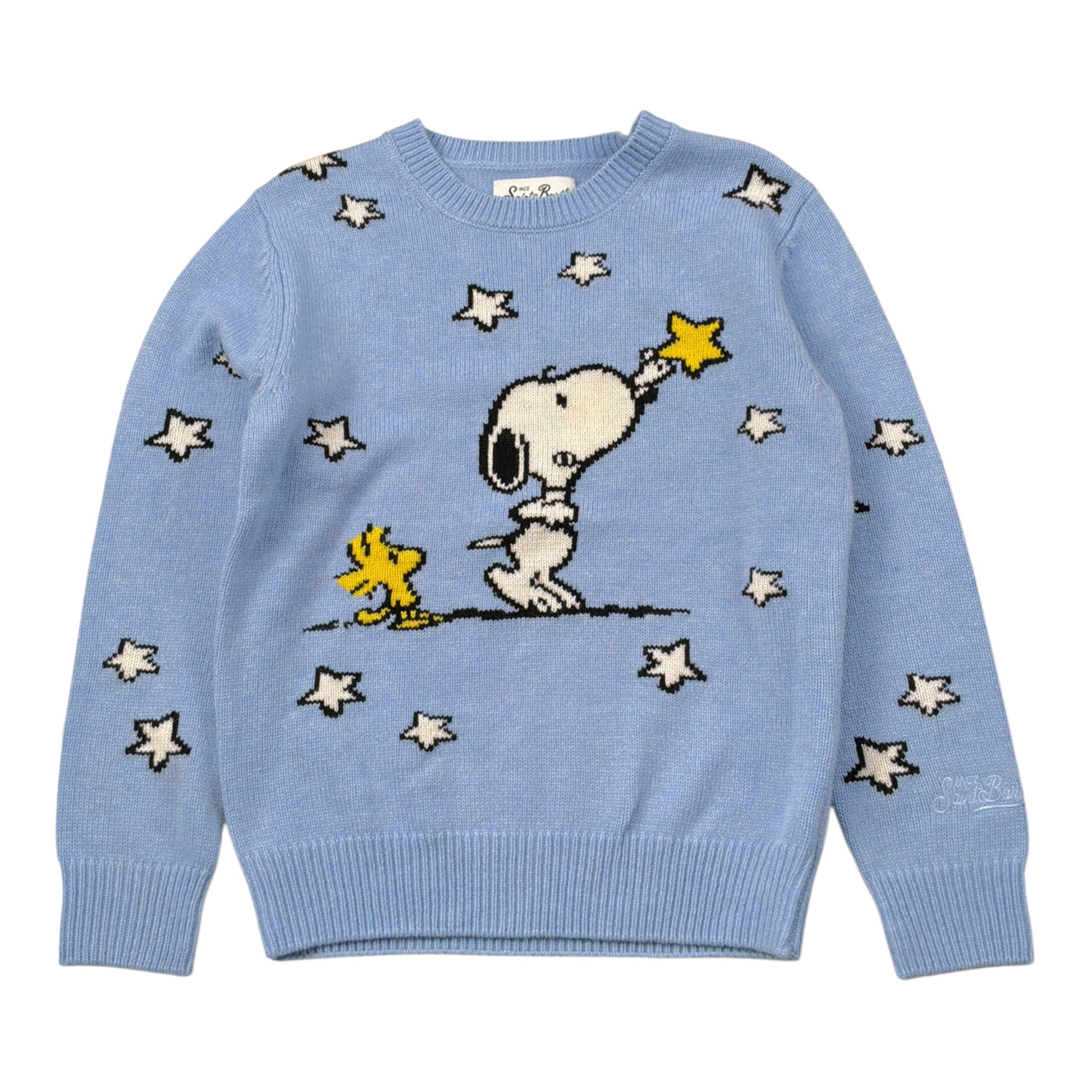 Saint Barth Maglia Girocollo con Stampa Azzurro per Bambino PRICESSPEANUTS AZZURRO SAINT BARTH 