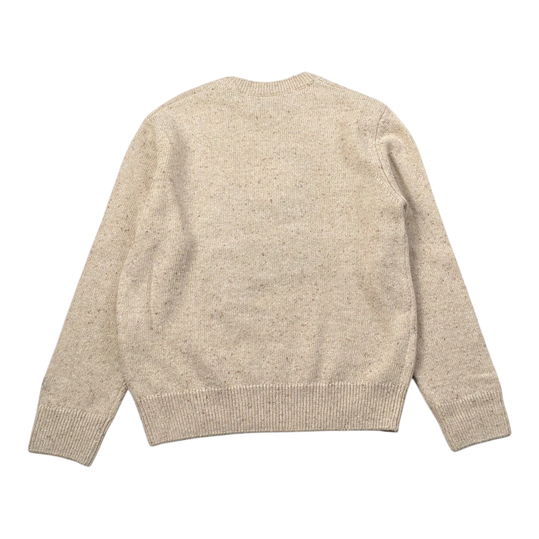 Saint Barth Maglia tinta unita Girocollo con Stampa Sabbia per Bambina PRINCESSDONEGAL SABBIA SAINT BARTH 