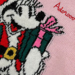 Saint Barth Maglia Girocollo tinta unita con Stampa Rosa per Bambina PRINCESSMINNIE ROSA SAINT BARTH 